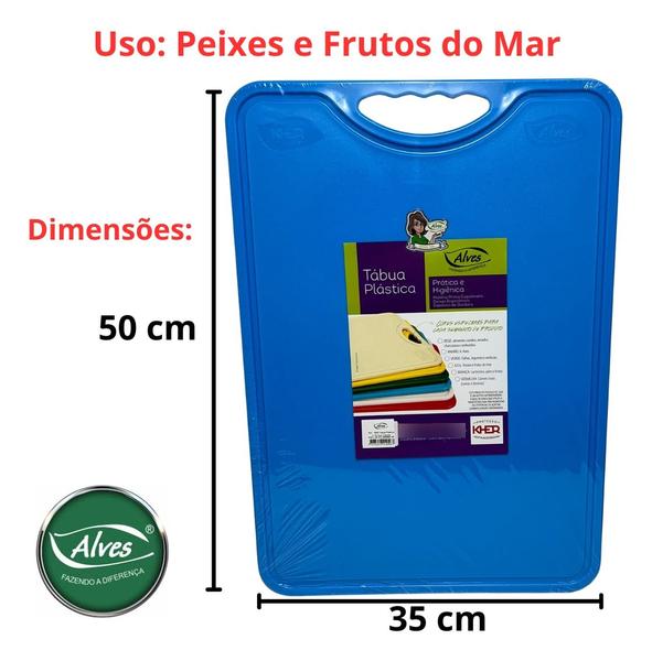 Imagem de Tábua Polipropileno Corte Especifico De Alimentos 50x35cm