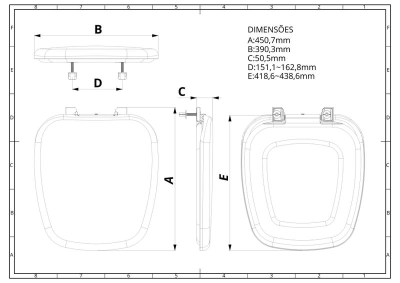 Imagem de Tabua Sanitária Banheiro Almofadado Fit Bege Com Dimensão 450,7 x 390 x 50,5