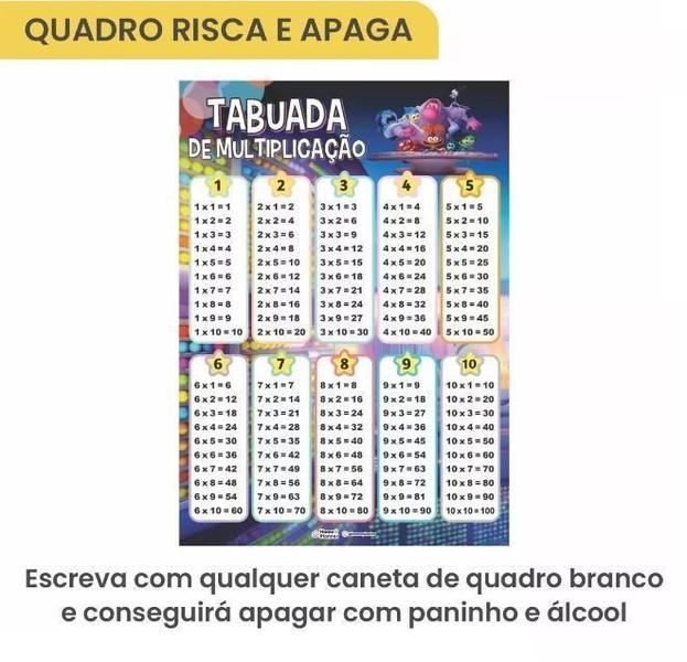 Imagem de Tabuada De Multiplicação - Divertidamente - Home E Planner