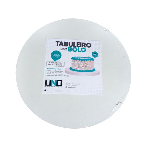 Imagem de Tabuleiro 9mm Em Mdf Branco Melamina 1-20 1-30cm Confeitaria