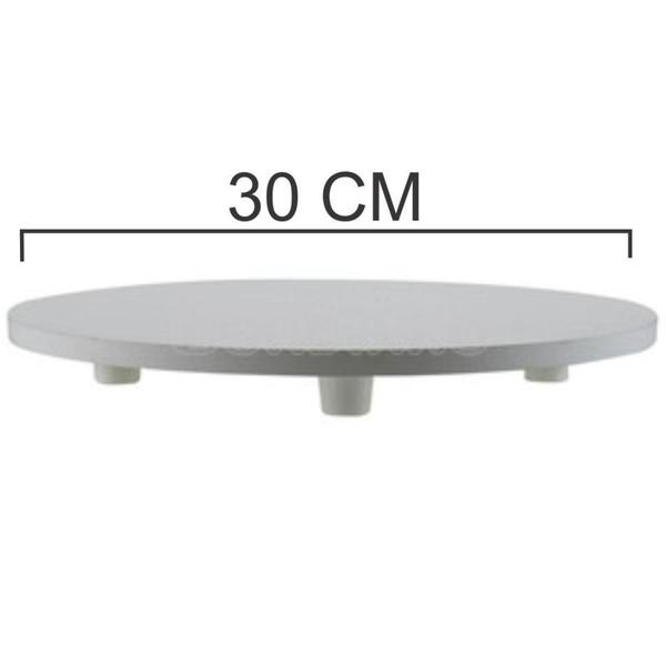 Imagem de Tabuleiro 9mm Em Mdf Branco Melamina 4 de 30 cm Confeitaria