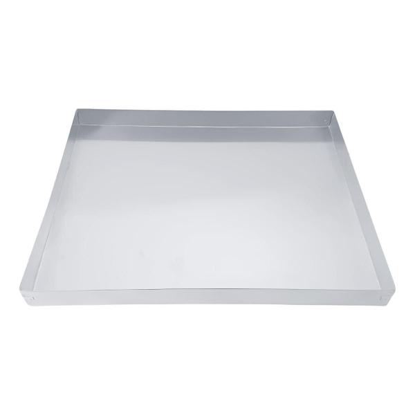 Imagem de Tabuleiro Assadeira Forma Industrial Padaria Inox Lisa 35X35