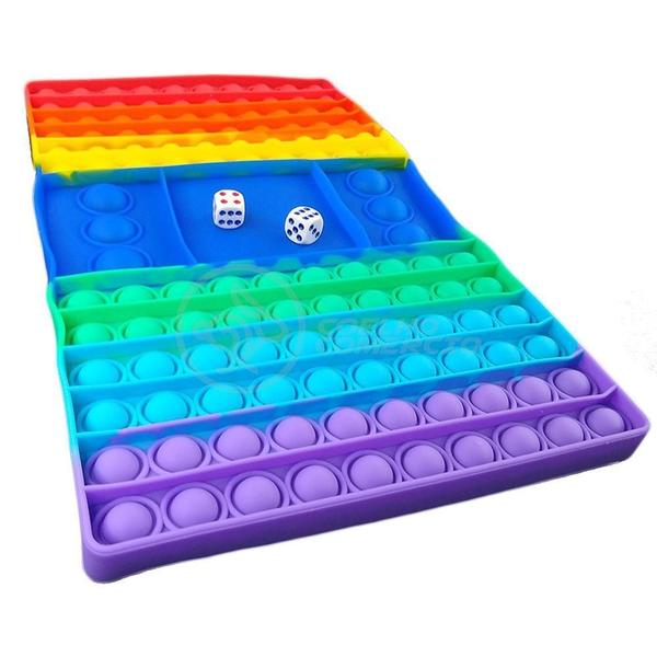 Imagem de Tabuleiro Big Pop It Arco Iris Silicone Anti Stress