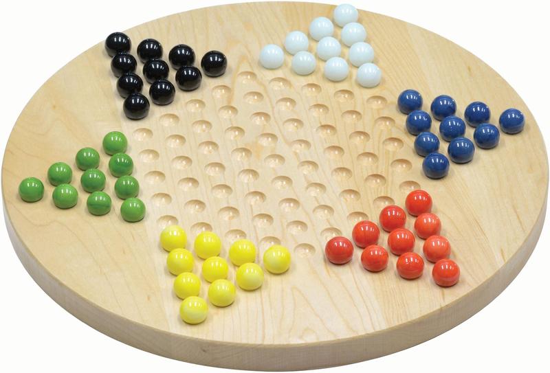 Imagem de Tabuleiro chinês Checkers Maple Landmark com 60 bolinhas de vidro