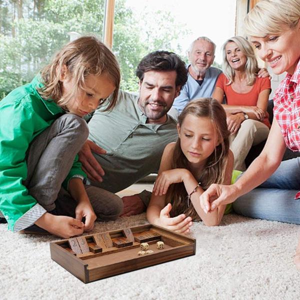 Imagem de Tabuleiro de madeira Shut The Box Game Juegoal com 12 números para crianças