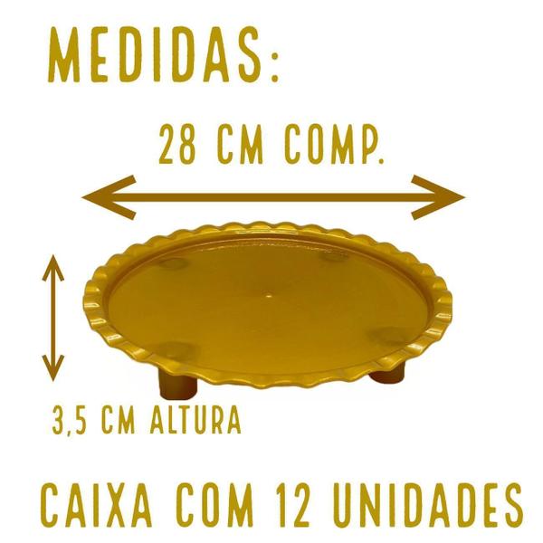 Tabuleiro Redondo Médio Decoração Festa Bandeja Bolo Doces - Bt Plastik Imagem de Tabuleiro Redondo Médio Decoração Festa Bandeja Bolo Doces