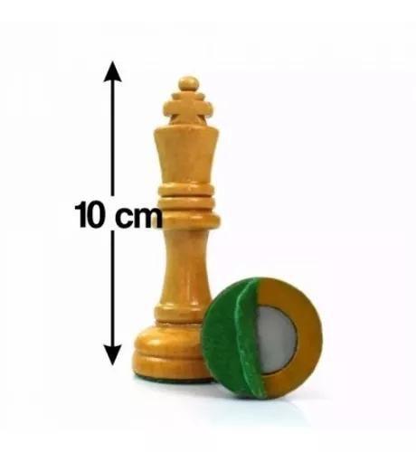 Imagem de tabuleiro xadrez 50x50 casas de 5 cm + PEÇAS REI 10CM