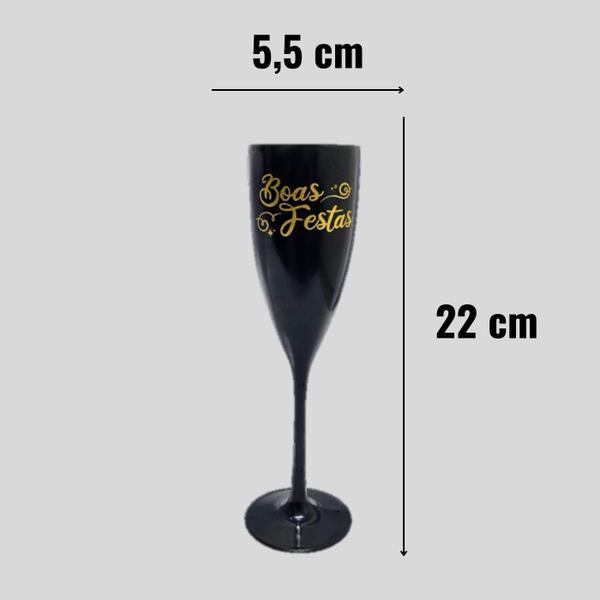 Imagem de Taça Acrílica Champanhe Vinho 180Ml Especial Boas Festas