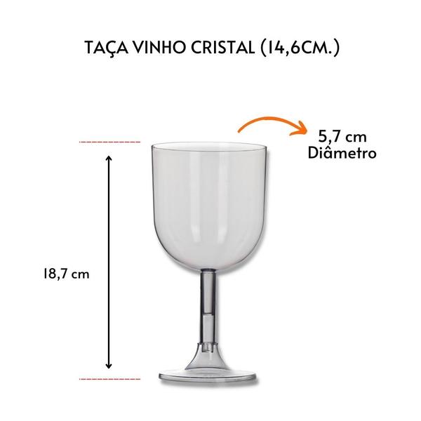 Imagem de Taca acrilico 260 ml. vinho cristal c/ 4 un.