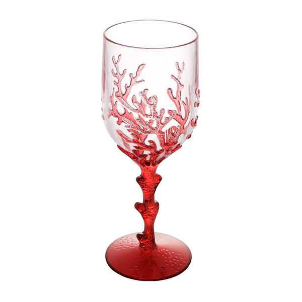 Imagem de Taça Acrílico Coral Vermelho Wolff 450ml