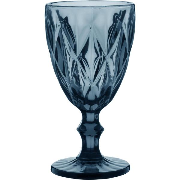 Imagem de TAÇA ÁGUA 17x9x9cm 320ml VIDRO AZUL 6PÇ