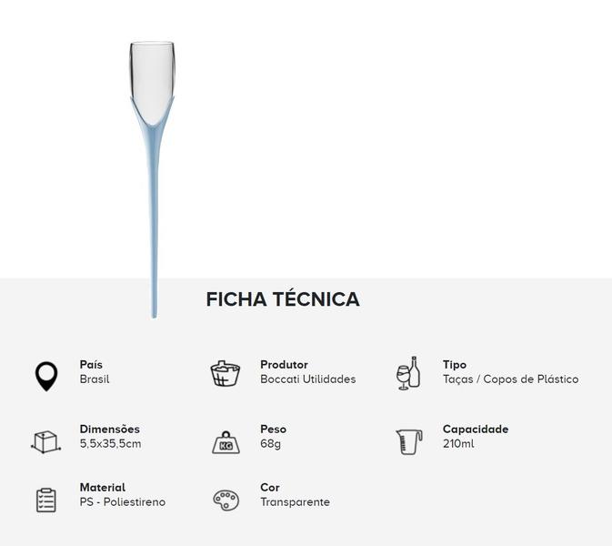 Imagem de Taça Beach 210ml Boccatti Para Espumante na Areia Praia Cor