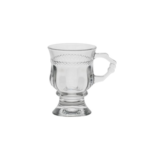 Imagem de TAÇA CAPPUCCINO COM PÉ DIAMANTE CRISTAL DE CHUMBO (142ml) (10x7cm)