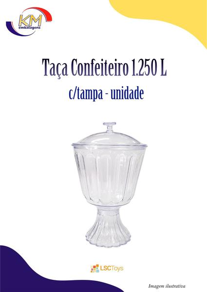 Imagem de Taça Confeiteiro c/tampa 1.250 L  Exclusive unidade - LSC - confeitaria, sobremesa (14963)