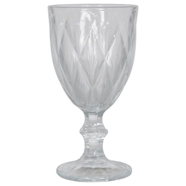 Imagem de Taça Copo de Vidro Transparente Diamante 340ml Agua Suco Drink - Bestkasa