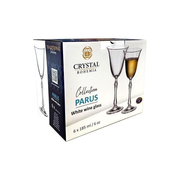 Imagem de Taça Cristal Bohemia Para Vinho Branco 185Ml Parus 6 Peças