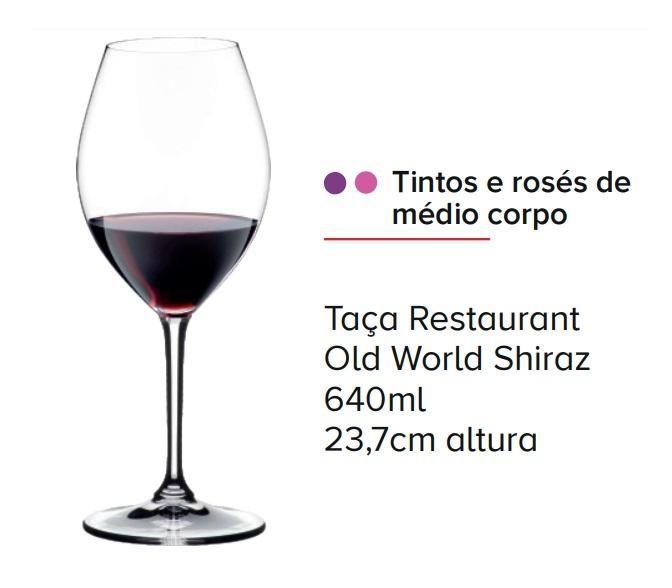 Imagem de Taça Cristal Vinho Riedel Restaurant Old World Shiraz 640ml