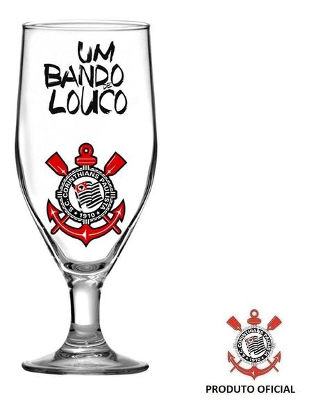 Imagem de Taça de Cerveja Corinthians Um B.Louco Vidro 380ml Futebol