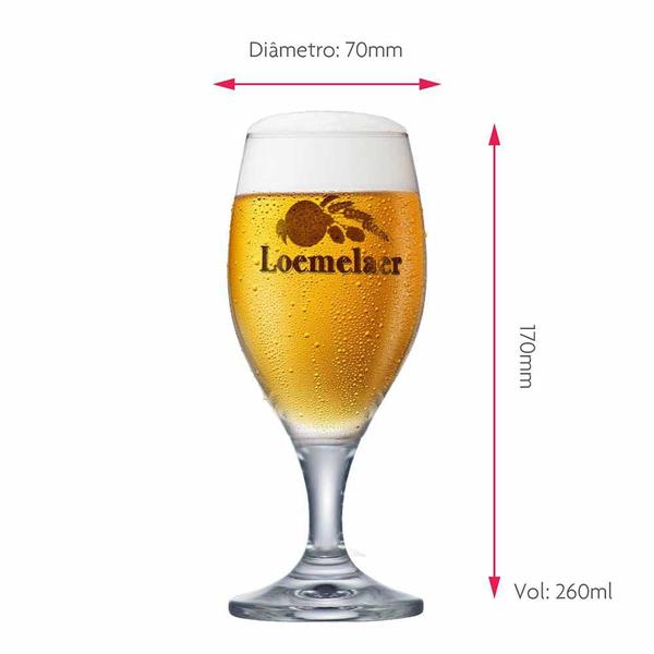 Imagem de Taça de Cerveja Rótulo Frases Loemelaer Cristal 260ml