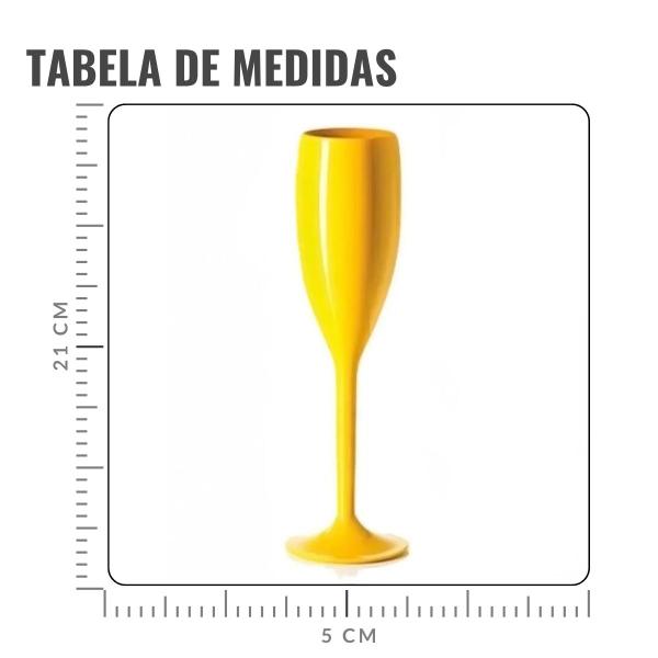 Imagem de Taça de Champanhe Acrílico Amarela Deluxe 160mL