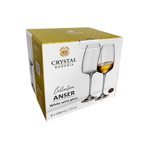 Imagem de Taça De Cristal Bohemia 440Ml Anser 6 Peças