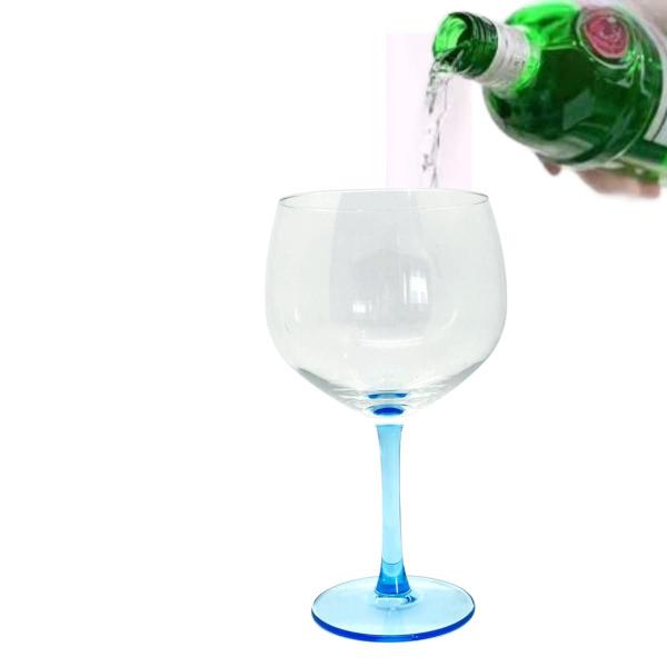 Imagem de Taça De Gin Vidro 600ml Drink Balada Luxo Jogo Kit Com 6 Un