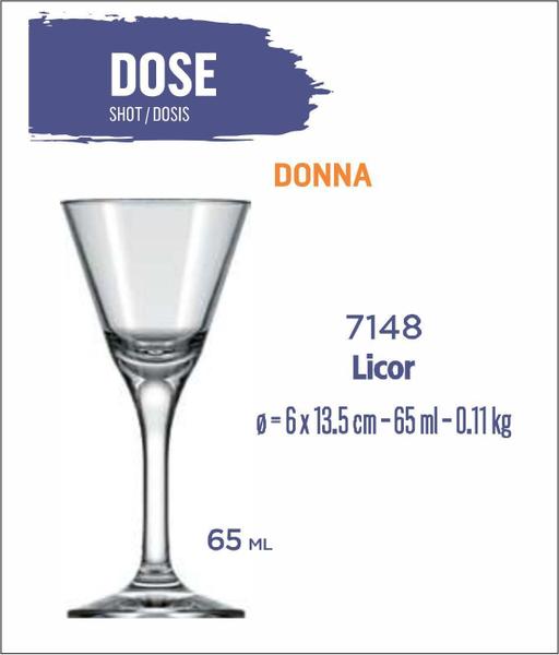 Imagem de Taça De Licor Coquetel Sobremesa - Donna 65Ml 24 Uni Pequena