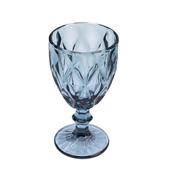 Imagem de Taça de Vidro Cor Azul Diamond para Água Vinho Lyor 300ml