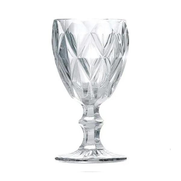 Imagem de Taça de Vidro Diamond Cor Transparente para Água Vinho Lyor 325ml