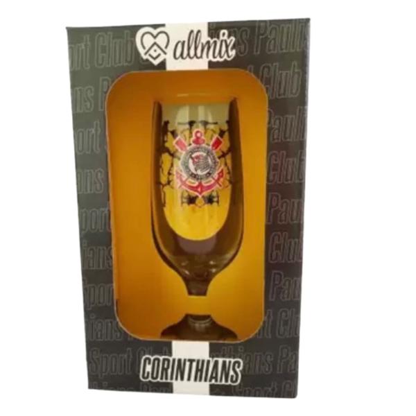 Imagem de Taça de vidro para cerveja corinthians na caixa 300ml - Allmix