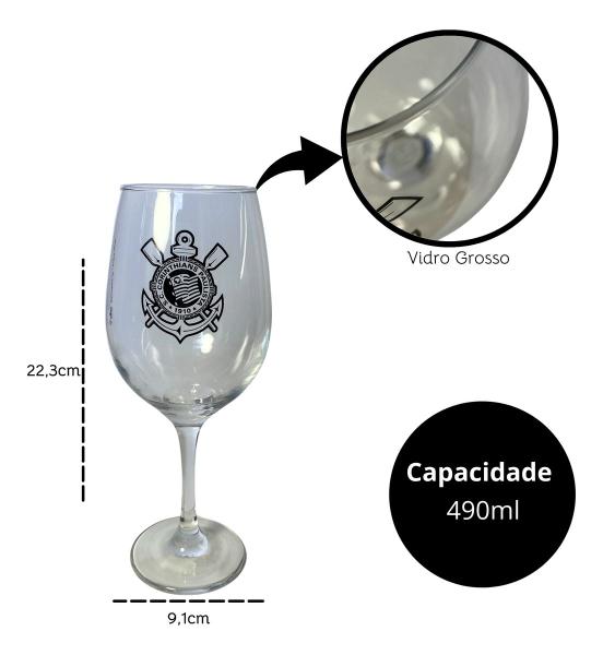 Imagem de Taça de Vinho - Corinthians Oficial