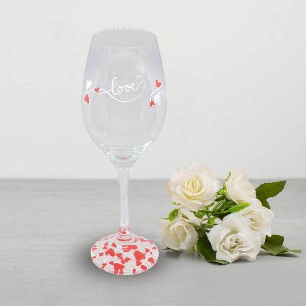 Imagem de Taça de Vinho Decorada Catuaí Namorados Love Memories 385ml