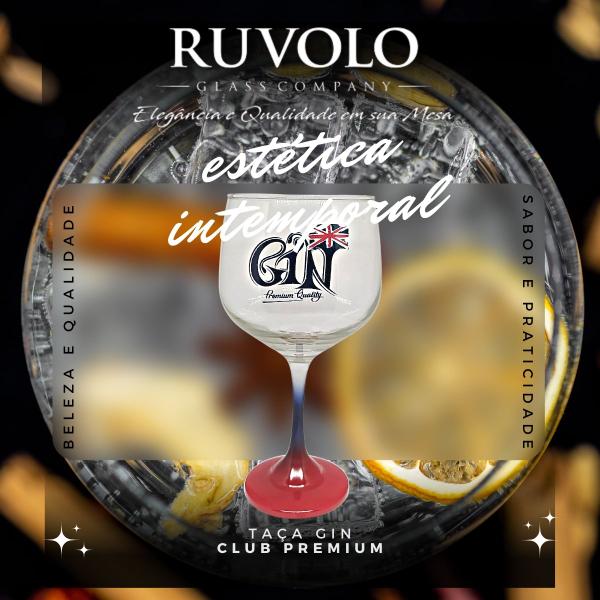 Imagem de Taça Gin Club Premium Estampada 690ml Elegante Vidro Ruvolo