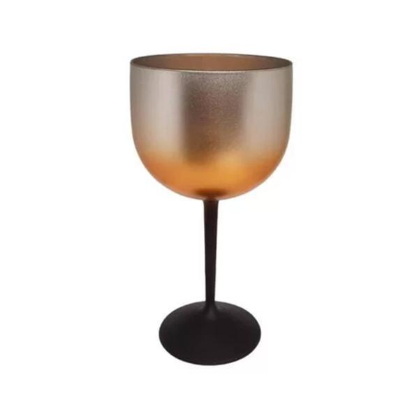 Imagem de Taça Gin Degrade 400ml Preto/Dourado/Prata Fosco- Mar