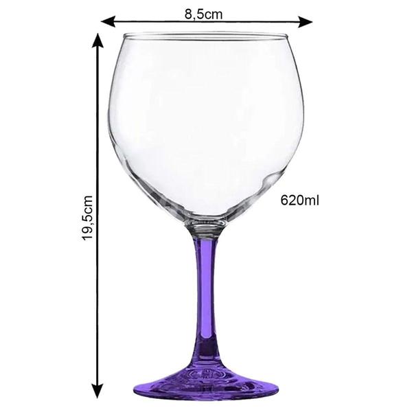 Imagem de Taça Grandezza para Gin com Pé Violeta 620ml - Globimport