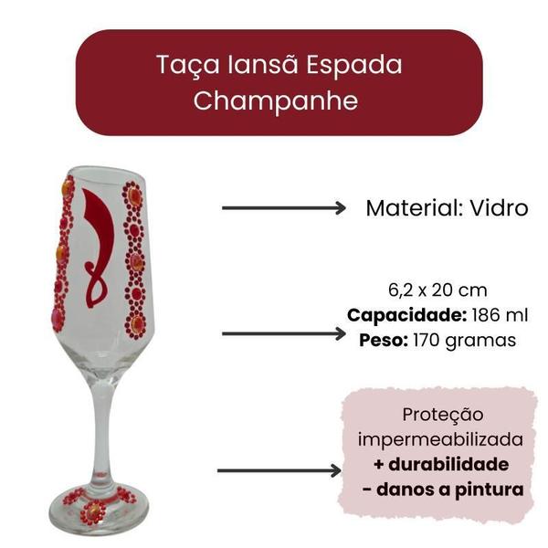 Imagem de Taça Iansã Espada Champanhe Vidro 186 Ml