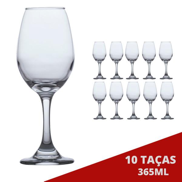 Imagem de Taça Luxo 365ML Cristal Vinho Água Suco Drinks - 10 Unid