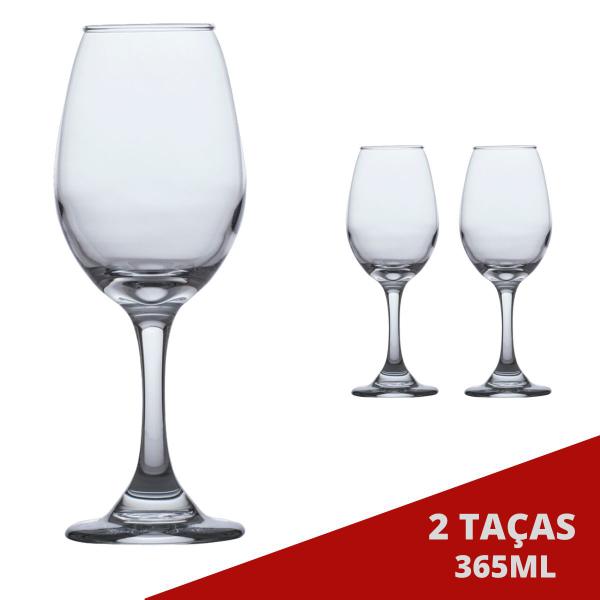 Imagem de Taça Luxo 365ML Cristal Vinho Água Suco Drinks - 2Unid