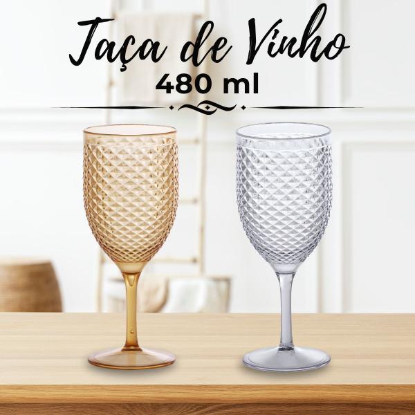 Imagem de Taça Para Água e Vinho De Acrílico Luxxor 480ml - Paramount