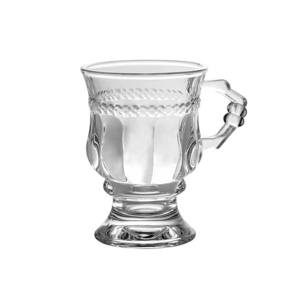 Imagem de Taça Para Cappuccino Café Com alça E Pé De Cristal Diamante 142ml - LYOR