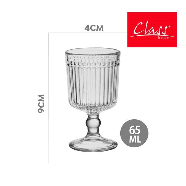 Imagem de Taça para Licor Dose Shot Vidro Cor Transparente Class Home 65ml