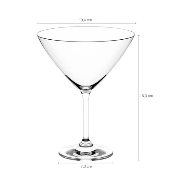 Imagem de Taça Para Martini Titânio Copo Dry Cristal Drink 210ml Haus