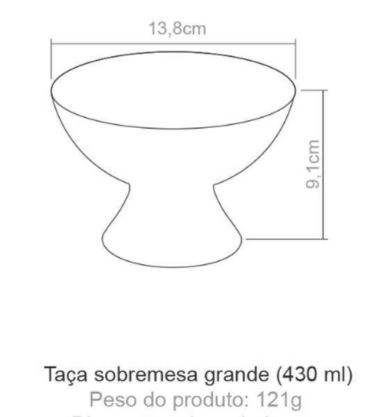 Imagem de Taça para sobremesa Acrílico Cristal 430ml Kos 10x14cm