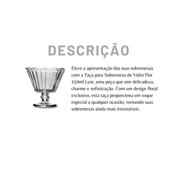 Imagem de Taça para sobremesa de vidro flor 150ml lyor 