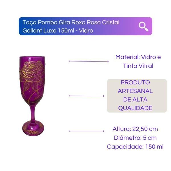 Imagem de Taça Pomba Gira Cristal Luxo Vidro 150 Ml - Escolha O Modelo