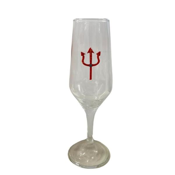 Imagem de Taça Pomba Gira Tridente Champagne Buffet Vidro Nadir 186 Ml