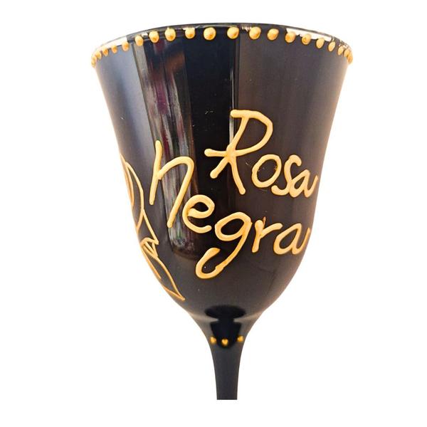 Imagem de Taça Rosa Negra Pomba Gira Lírio Luxo 365ml - Vidro