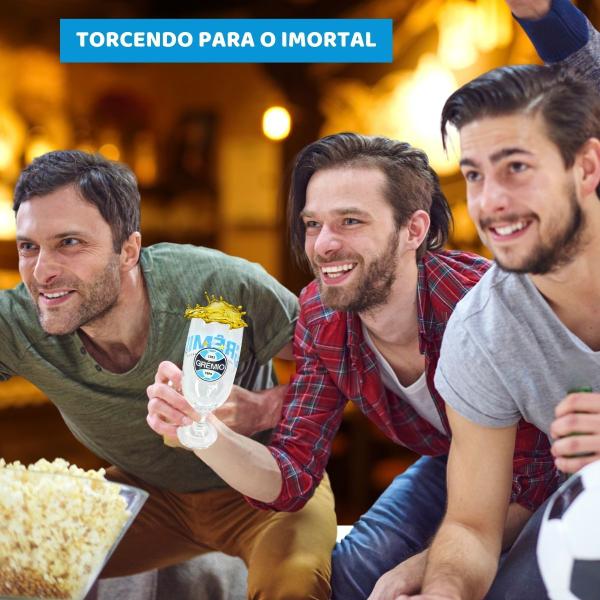 Imagem de Taça Tulipa Vidro 300ml Reforçado Cerveja Vinho Chopp Time Grêmio Oficial