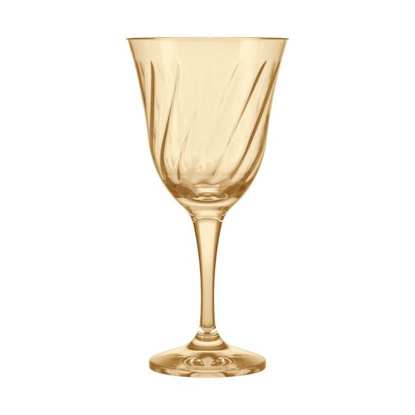 Imagem de Taça Vinho Água Lírio Âmbar Gold 365ml Nadir Figueiredo Decoração Allmix Dourada