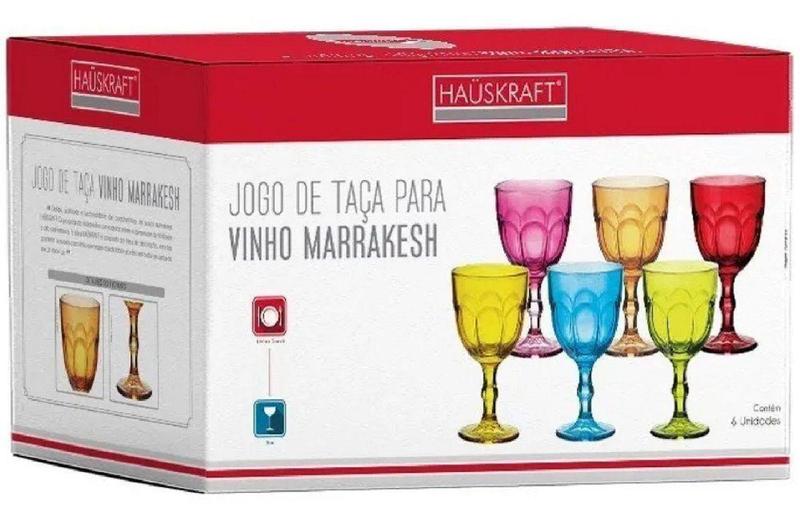 Imagem de Taca vinho marrak 250ml cl 6pc - HAUSKRAFT